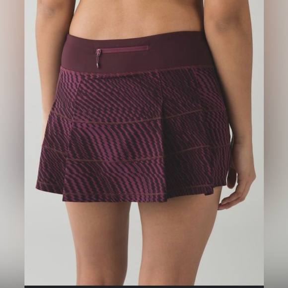 Lululemon Pace Rival Mid Rise Skirt - Maroon - Picture 1 of 7